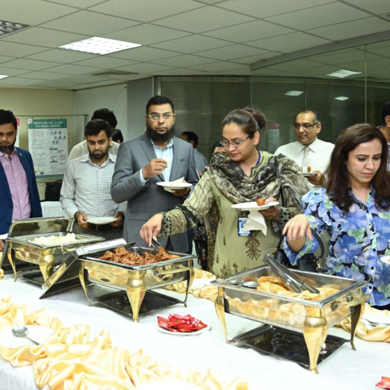 Guests enjoy post-event meal