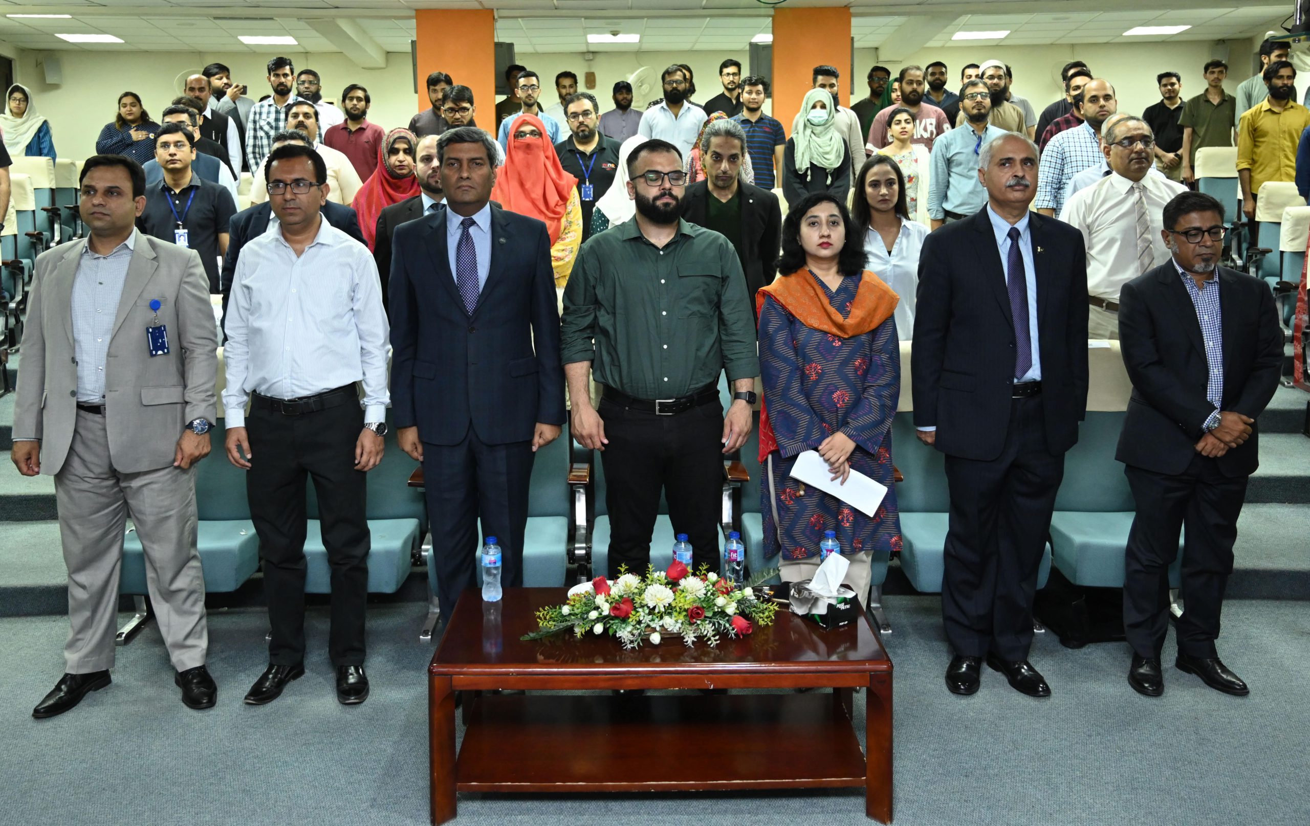 Audiences stand for the national anthem