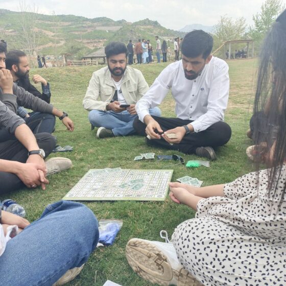 Team Walee playing a game of sequence