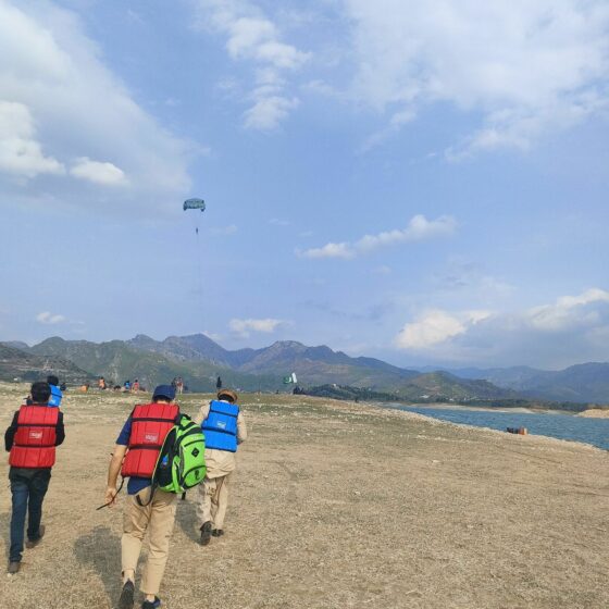 Team Walee on their way to Parasailing.