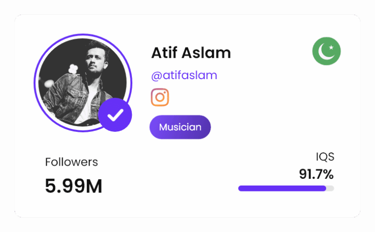 Celebrity influencer Atif Aslam